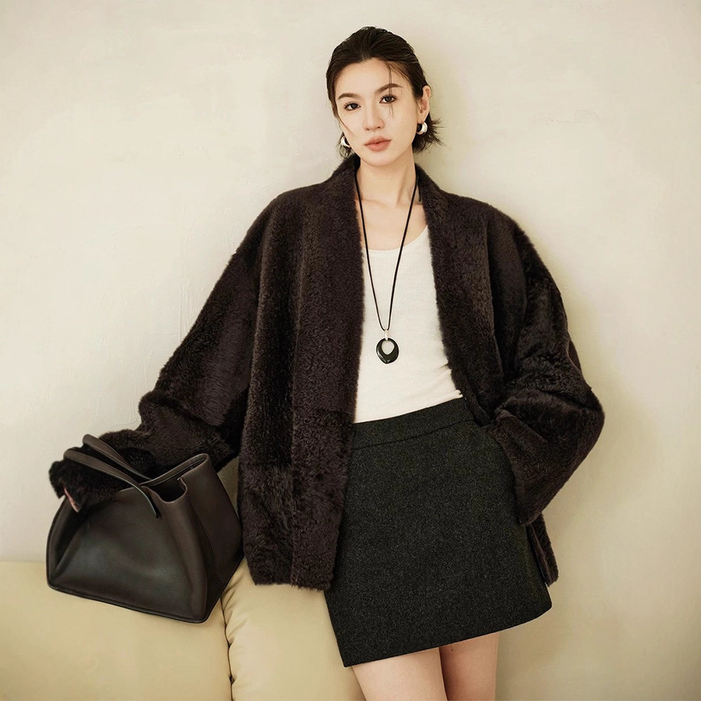 Four Beauties Slimming 100% short plush woolen A-line short skirt for women 25 winter New minimalist half skirt 9442 Application Scenario