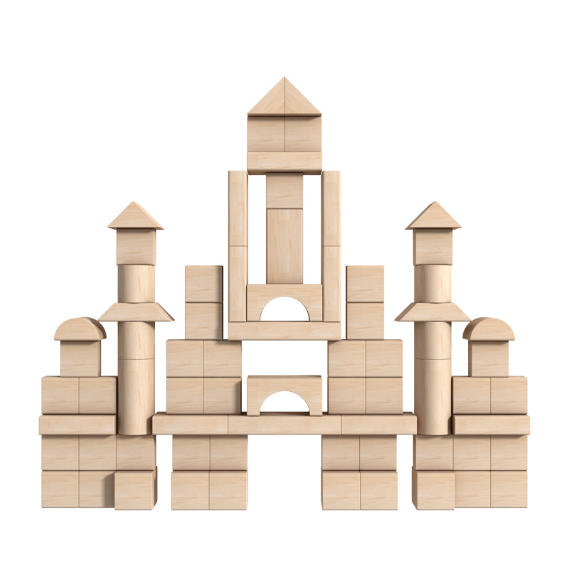 Customized wooden building blocks, educational building blocks, large-sized children's wooden building blocks wholesale, assembly building blocks, early education toys details Picture
