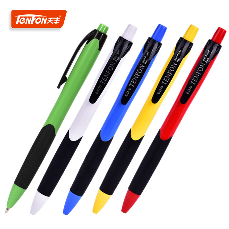 Press the plastic ballpoint pen 527d cylindrical ballpoint pen wholesale advertisement, 50 ballpoint pens per cylinder full figure