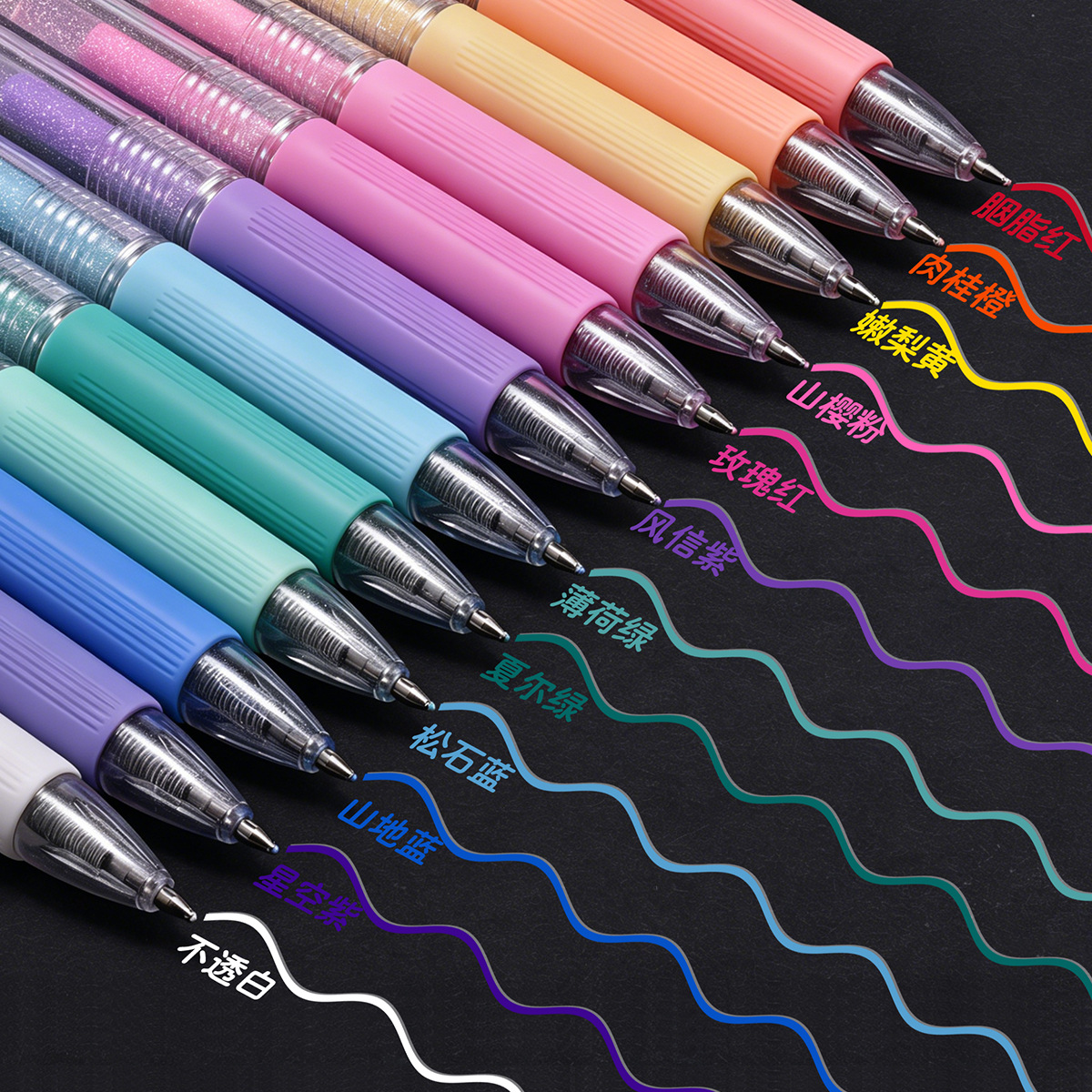 Factory direct supply of WYH29812 acrylic gel pen from Weiya Hui, wholesale of 0.7 color gel pen details Picture