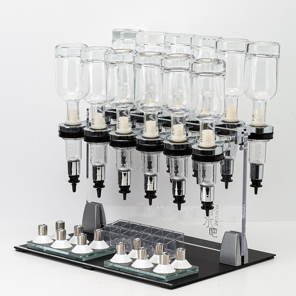 散装香水展示架吧散销售迷你小柜台6泵头分装器地摊货架