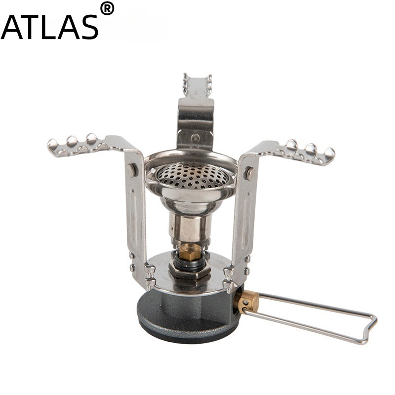 ATLAS portable mini gas stove, outdoor camping burner, windproof and high-flame stove, stainless steel one-piece camping Application Scenario