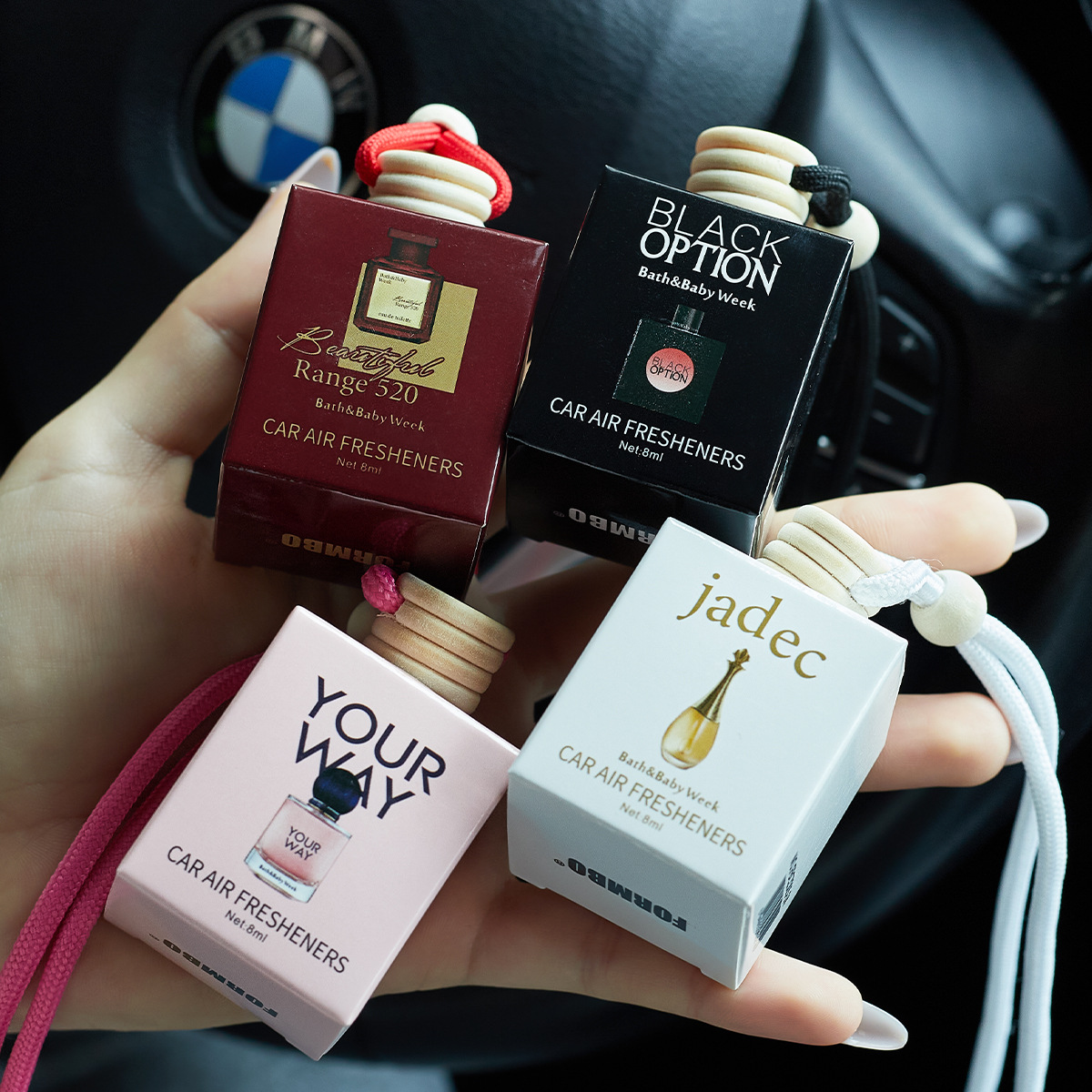 【 Exclusive for Foreign Trade 】 Wholesale of long-lasting, lightweight essential oil and high-end car hanging accessories for car aromatherapy