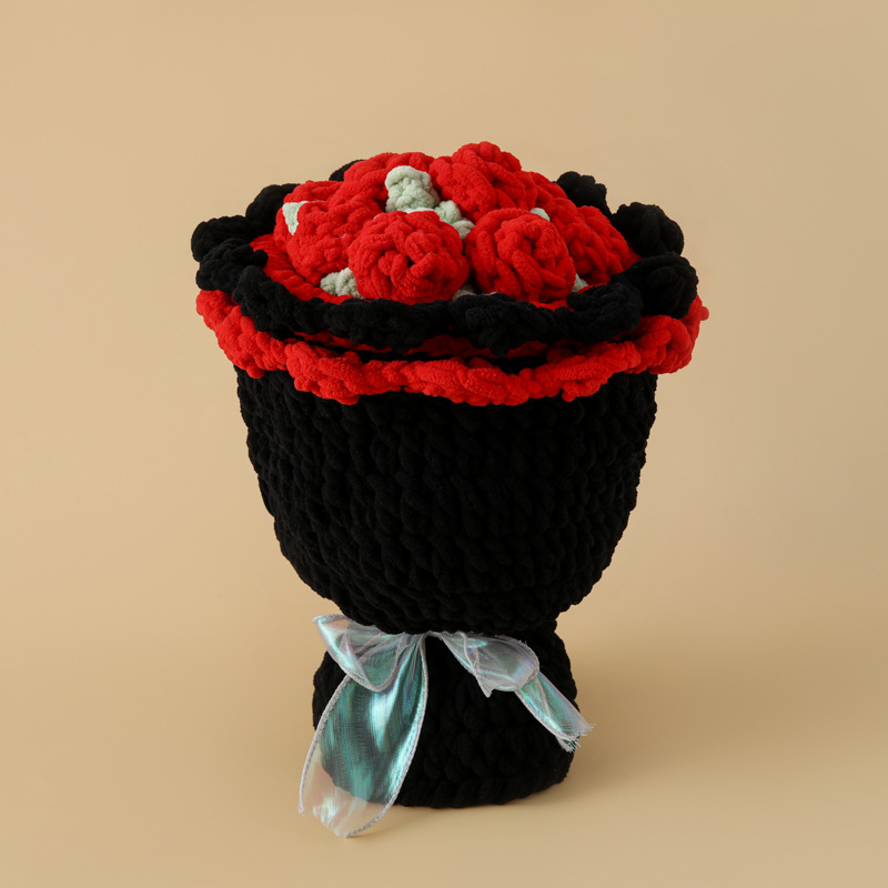 毛线太阳花/针织花/手捧花/手棒花/婚庆细节图