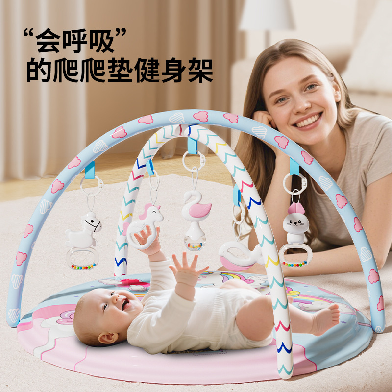 TinkerTot跨境严选婴儿围栏健身架玩具0-1岁新生儿宝宝海洋球爬爬垫地垫