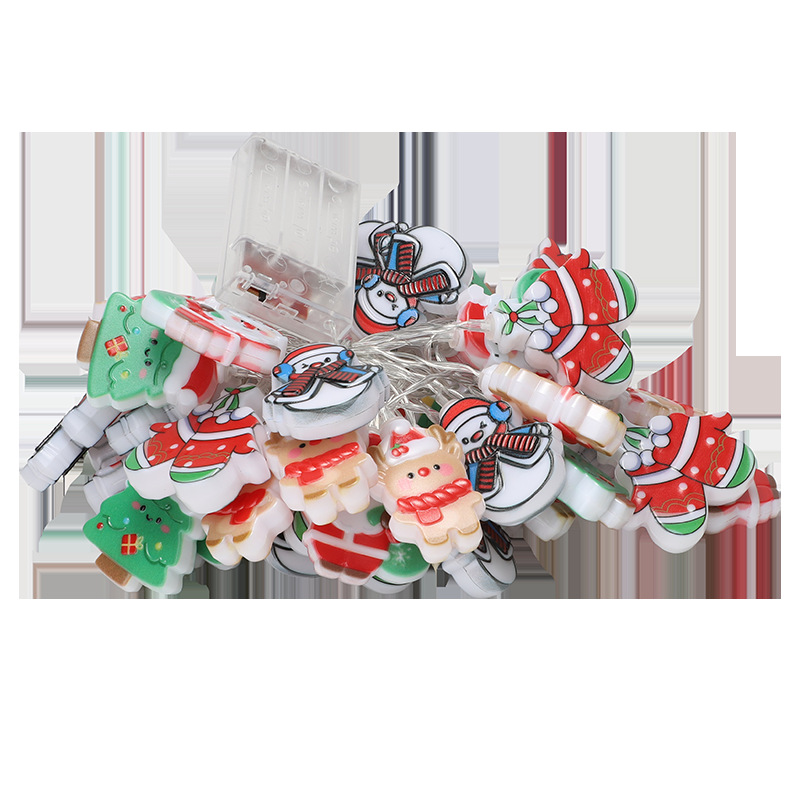 夹子灯串/灯串/灯串装饰挂件/过年彩灯/3线灯串白底实物图