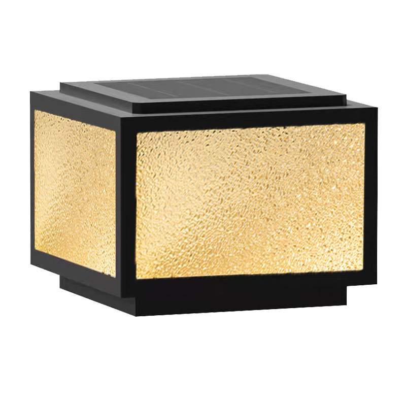 户外防水太阳能柱头灯庭院灯别墅花园大门围栏围墙灯景观门柱灯白底实物图