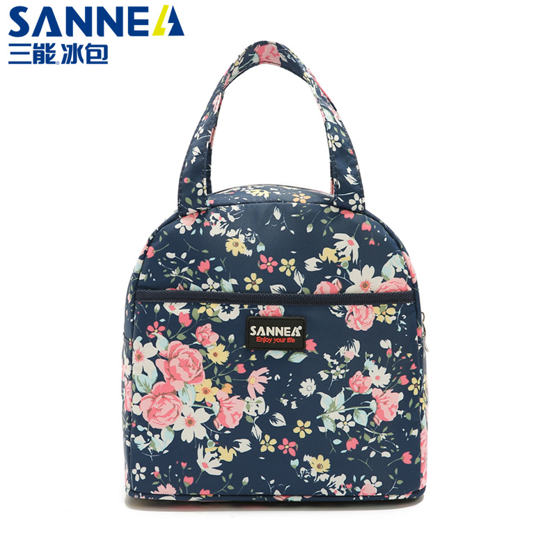 Amazon children's folding meal bags, portable outdoor picnic bags, modern and simple bento bags, insulated bags, aluminum film wholesale