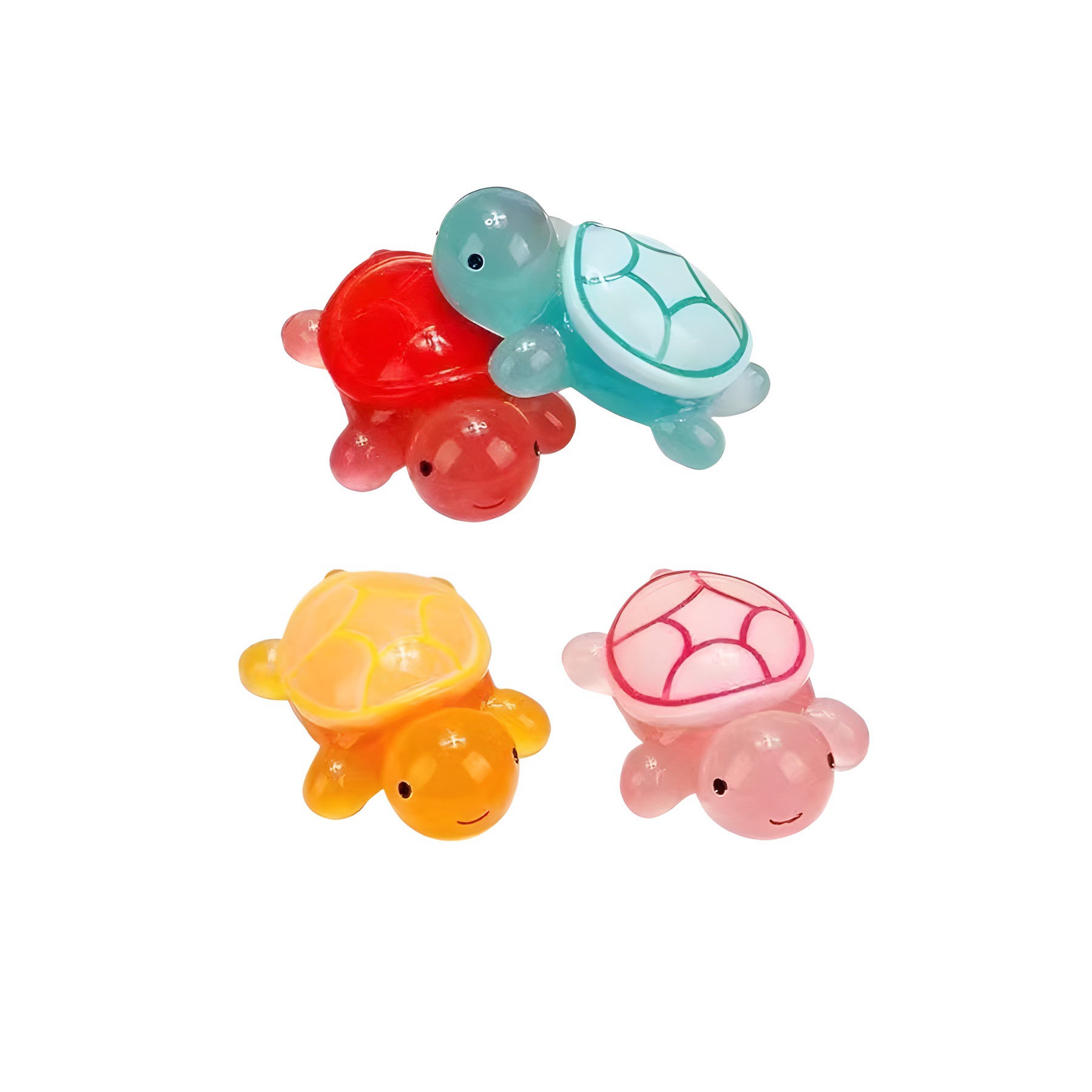 Douyin's new little turtle resin small figurine, cream glue accessory, diy turtle Stacking game figurine toy wholesale Item Picture