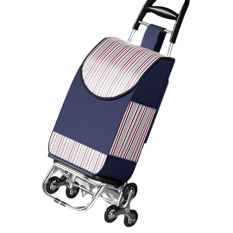 A small grocery cart for the elderly to climb stairs, a portable household cargo cart, a handcart with a handle, and a foldable trailer Item Picture