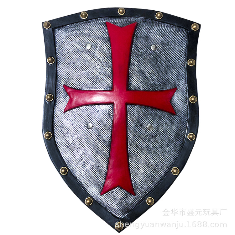 New Ancient Roman warrior Crusader shield cosplay adult prop PU round knight children's toy cross shield Item Picture