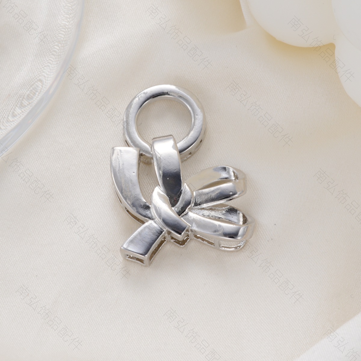 Copper-plated 18k high color retention bow necklace, connecting buckle, pearl necklace clasp, DIY jewelry accessories Specification image