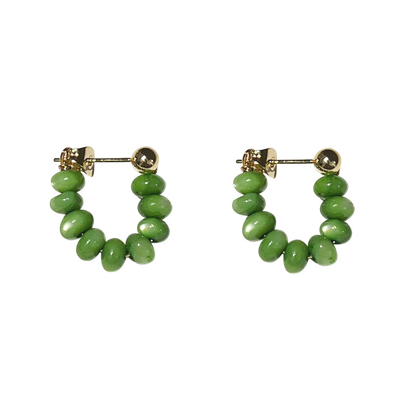 饰品/耳饰/耳环/锆石微镶毛坯耳环/锆石耳饰白底实物图