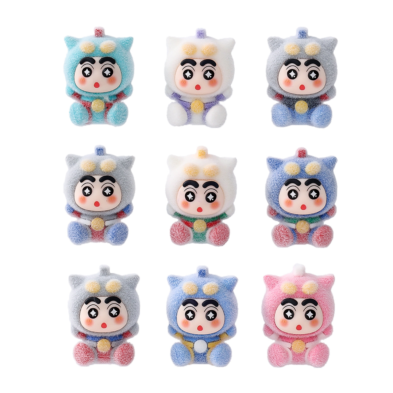 星星人/挂件公仔/毛绒玩具/小熊公仔挂件/毛绒公仔挂件白底实物图