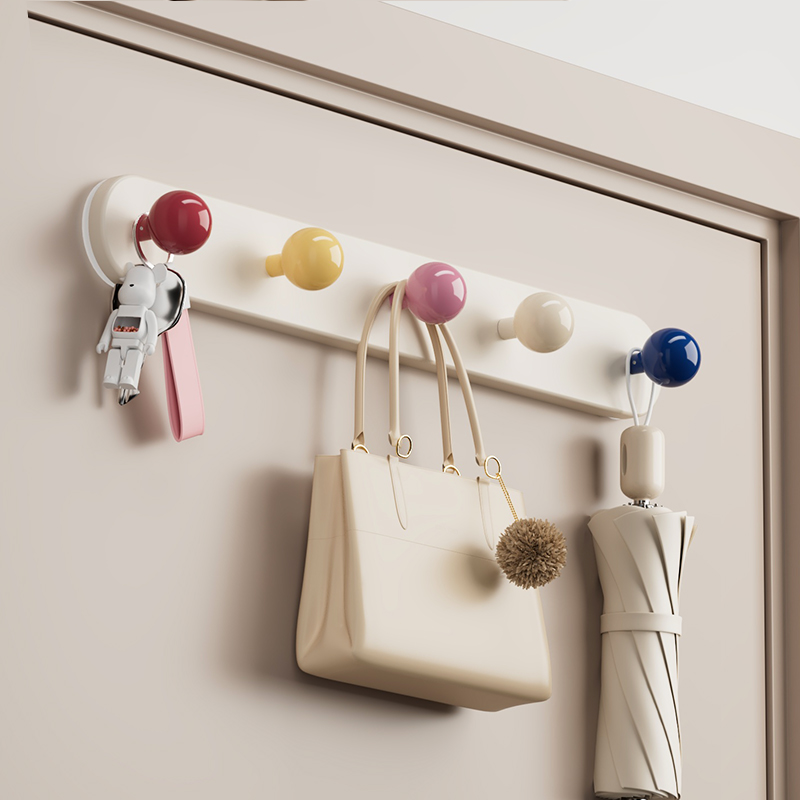 多巴胺吸盘挂钩门后挂钩免打孔强力承重挂衣钩卧室门衣帽挂包挂架