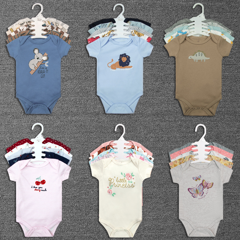 In 2025, we offer cross-border wholesale of baby clothes for 0-1 years old in Europe and America, including spring and summer wrap-around clothes and one-piece hatchclothes for infants Specification image