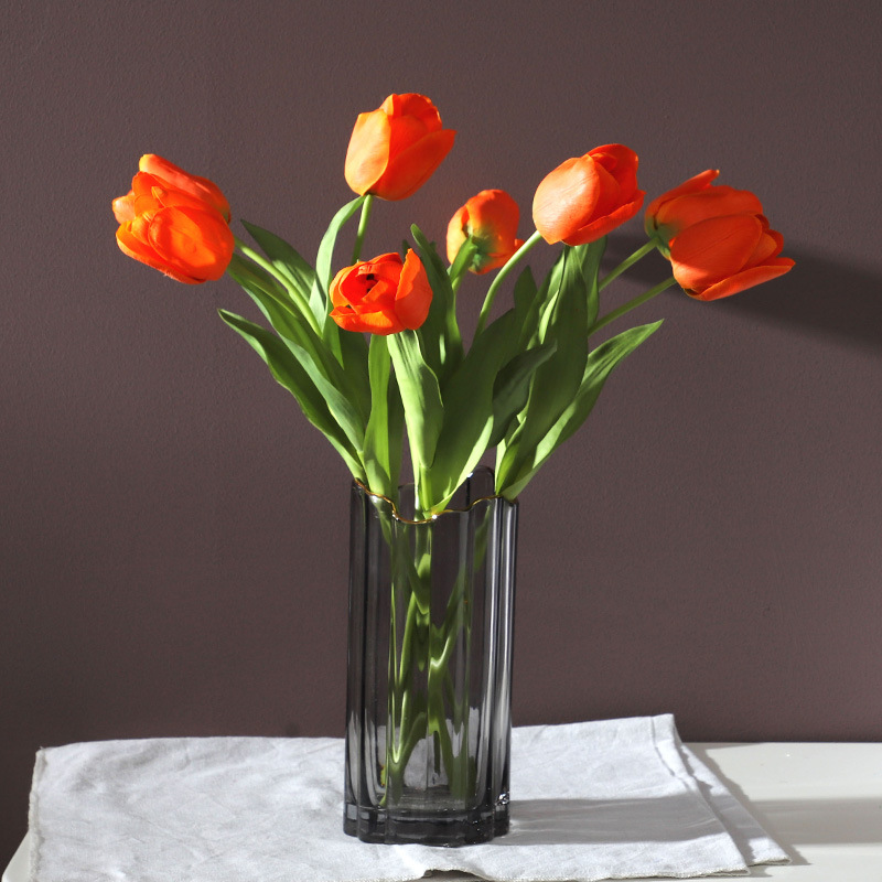 保湿绿植郁金香仿真花家居客厅摆饰盆景假花婚庆布置婚庆仿真花卉产品图