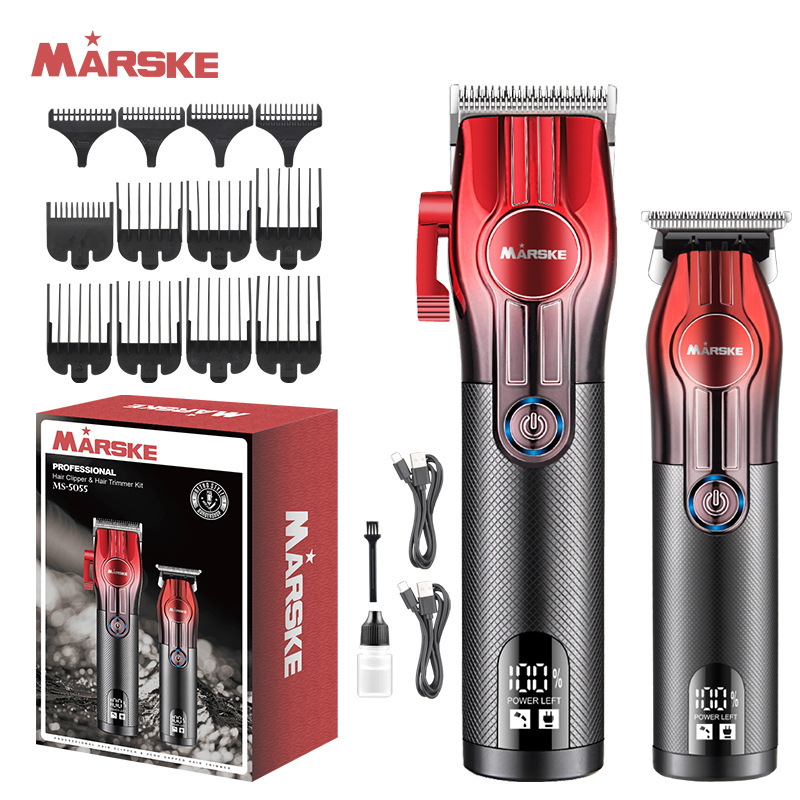 MARSKE Cross-border Hair clipper, oil hair clipper, electric clipper for men, digital display engraved shape electric clipper Item Picture