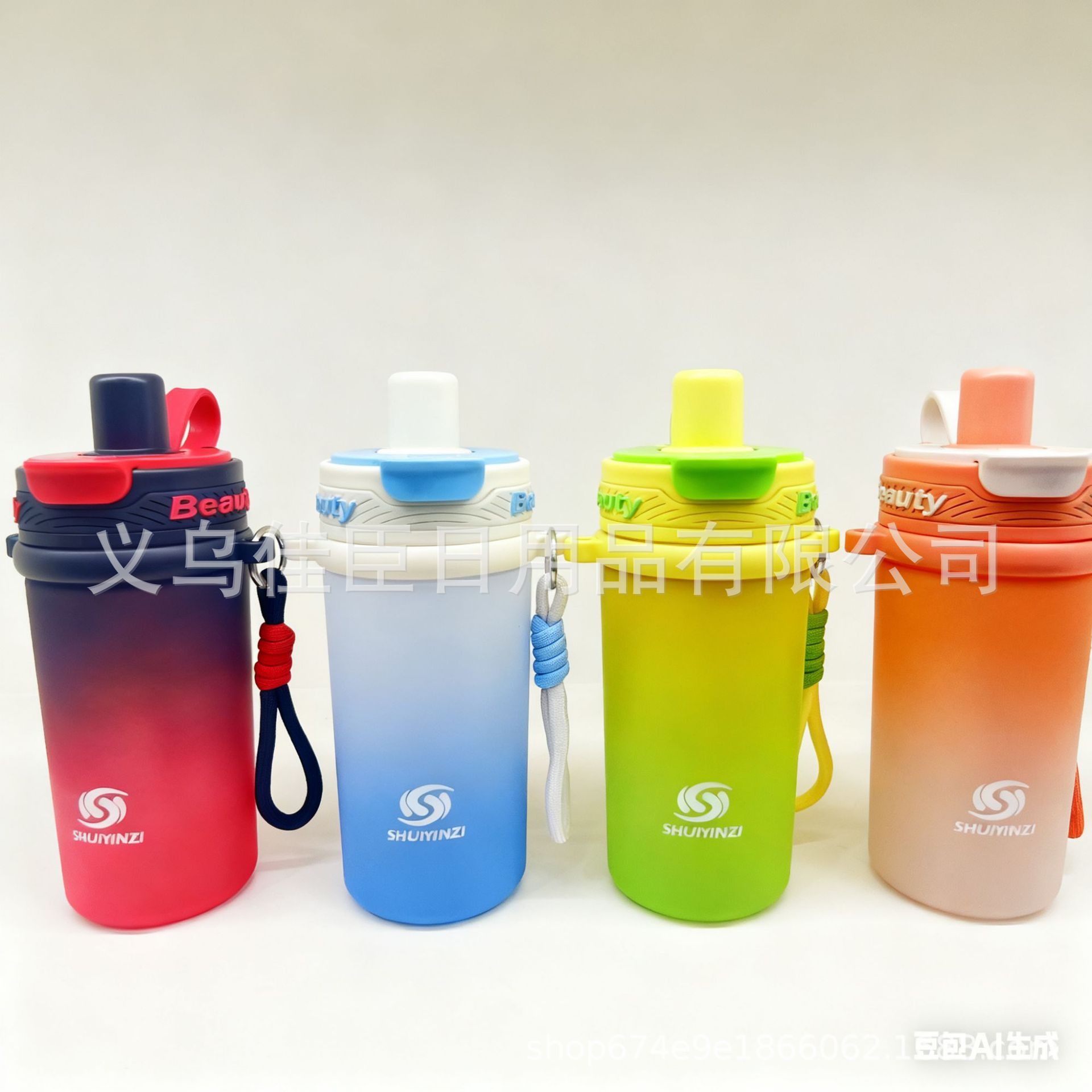 New dual-purpose water cup and water bottle for export, large-capacity sports water bottle, portable hand-held water bottle for export wholesale details Picture