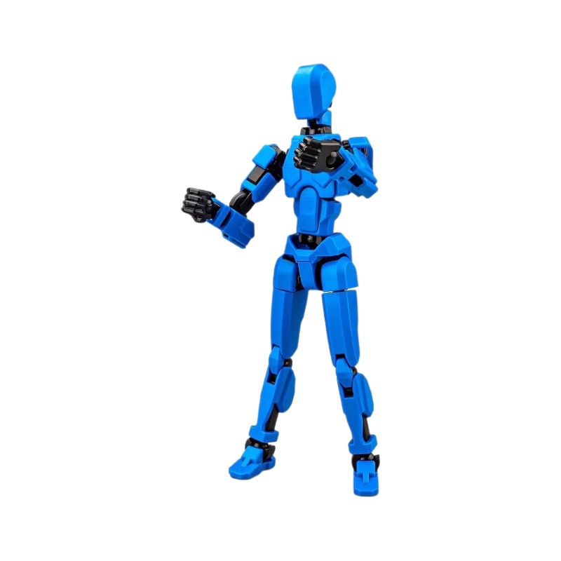 Multi-joint movable 3d printed human robot figurines, children's building block assembly toys, boys' advanced technology Item Picture