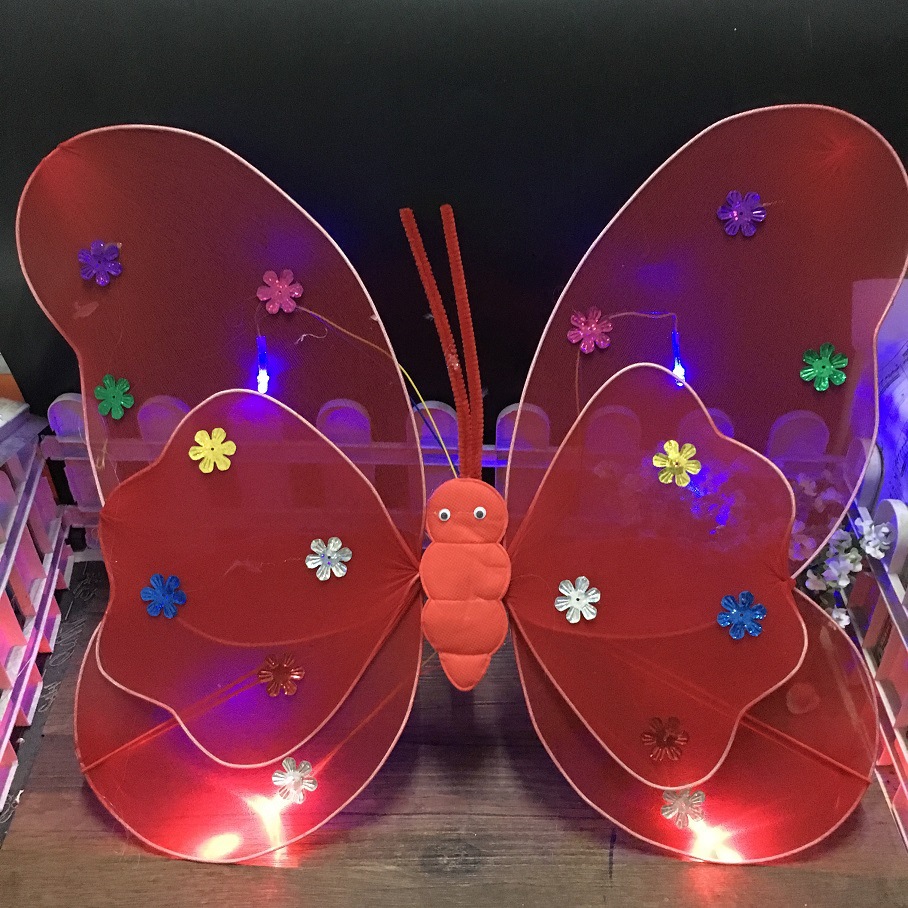 Double-layer angel glowing butterfly wings three-piece set for Children's Day performance costumes and props wholesale Application Scenario