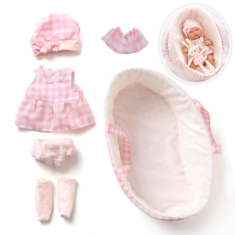 爆款12英寸娃娃睡篮套装仿真重生娃娃时尚换装30厘米玩偶娃衣