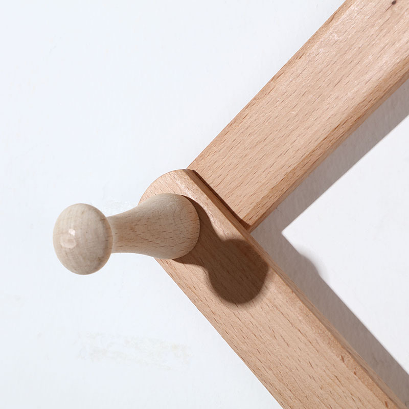 Wooden hangers charcoal burning color shrink hook bathroom wall hanging hook Wooden wall hanging arts and crafts creative hook Specification image
