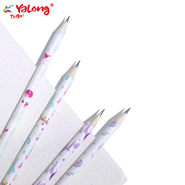 Yalong's hot-selling customizable logo: 7-inch poplar HB pencil with triangular design and eraser Specification image