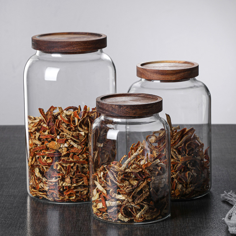 A glass-sealed storage jar for dried tangerine peel, a bottle for storing dried tangerine peel, a tea jar, a bottle for Chinese medicinal materials and dried fruits