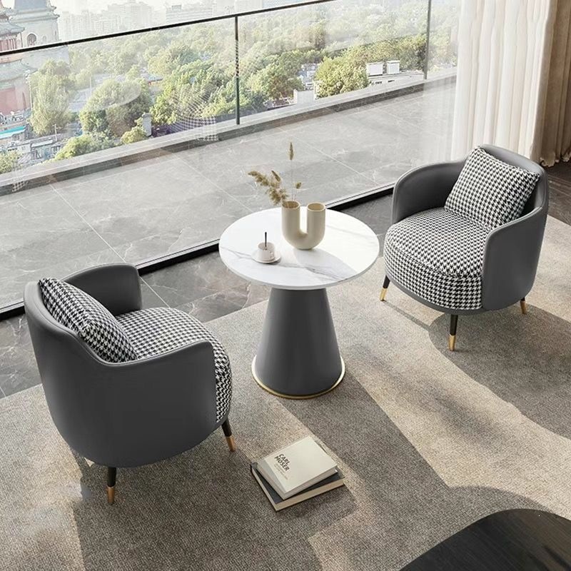 Star Factory wholesale negotiation table, simple office sofa, coffee table set, store reception and leisure table and chair three-piece set, sales office small sofa Application Scenario