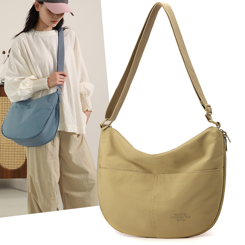 Nueva dama al aire libre casual una bolsa de hombro bolsa de dumpling de gran capacidad bolsa crossbody de viaje portátil Item Picture