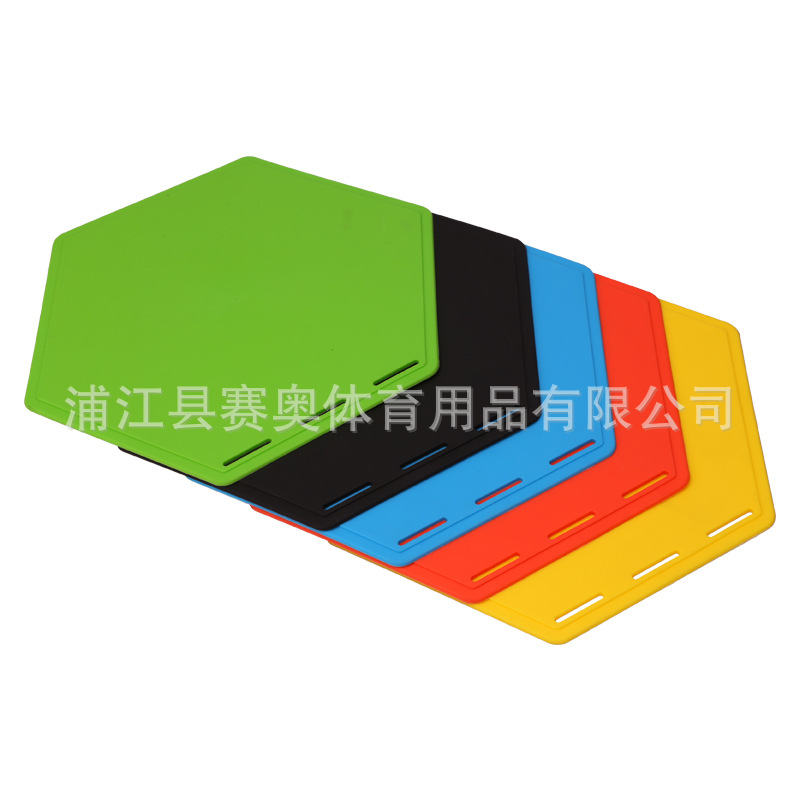 Hexagonal landmark mat, balance, agility training, physical fitness, gait training mat, outdoor fitness, anti-slip training marker mat Item Picture