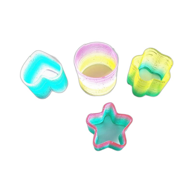 Magic Rainbow Ring, Luminous Spring Ring, Professional elastic ring, children's early education, baby intelligence toy, boys' Stacking Fun Item Picture