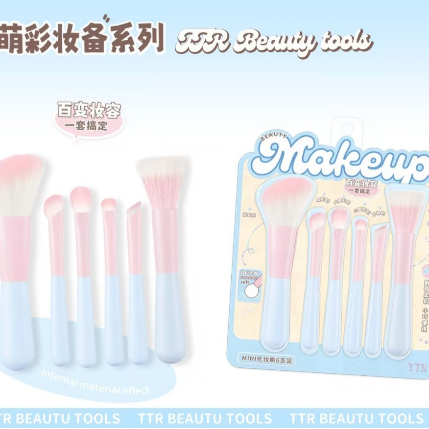 Mini 6pcs juego de maquillaje cepillos refacer pinceles pinceles de puntillismo pinceles de tinte pinceles de sombra nasal pinceles de cuchillo herramientas de belleza pinceles de maquillaje Application Scenario