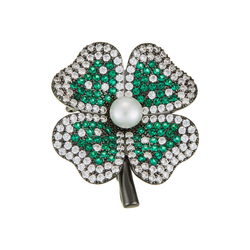 滴油徽章/滴油胸针徽章/胸针/穆斯林饰品/胸针珍珠锆石白底实物图