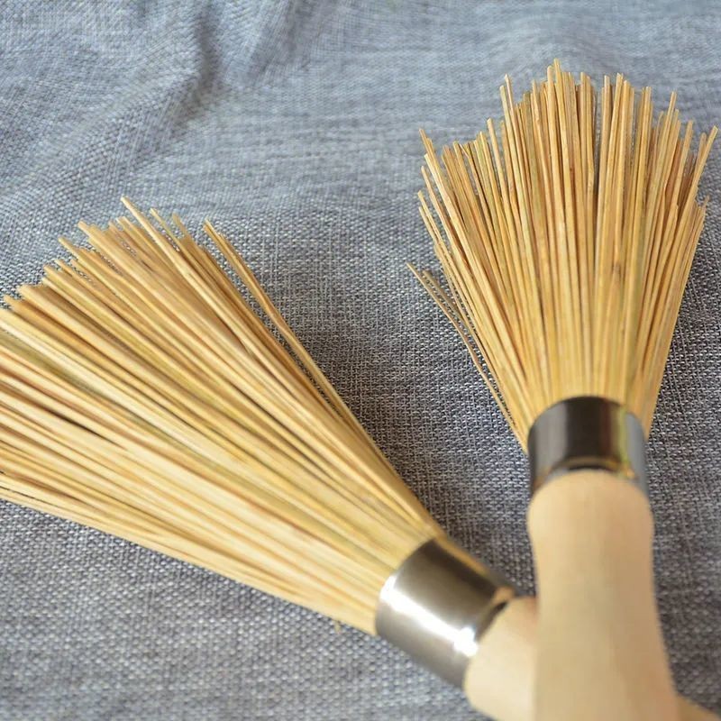 Handcrafted bamboo brush for pot washing, a pot brush for cleaning POTS, a household kitchen oil-free cleaning tool made of bamboo, environmentally friendly details Picture