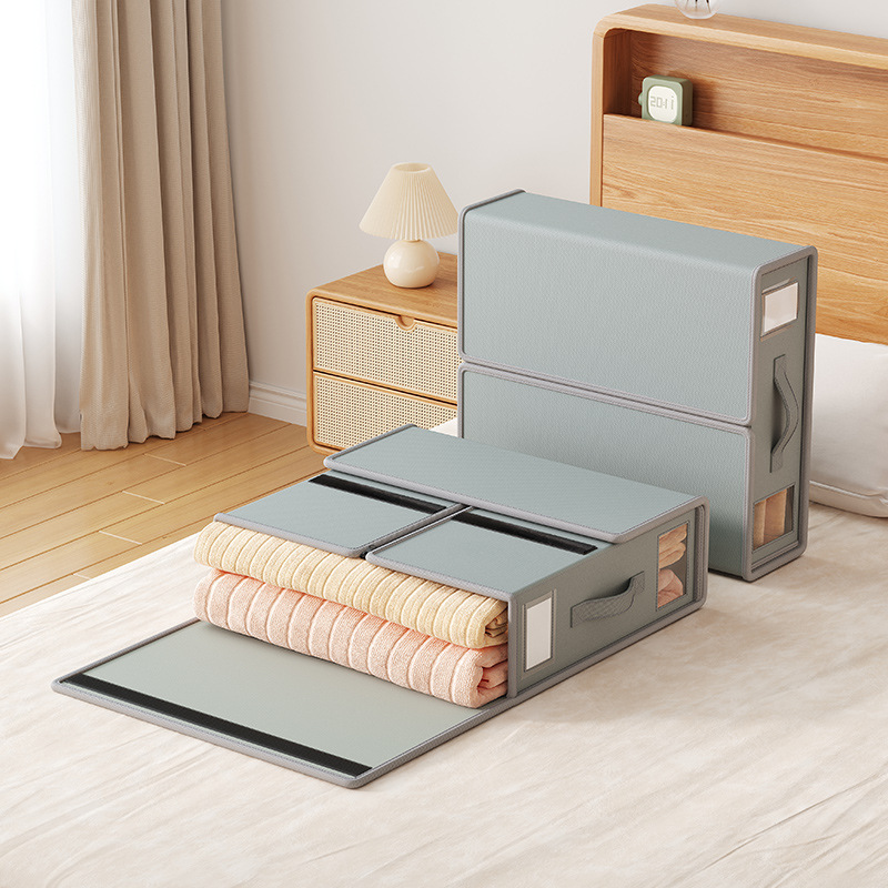 Cross-border bed sheet storage box set, fabric bed sheet four-piece set, storage wardrobe, blanket and quilt cover, Oxford cloth storage box details Picture