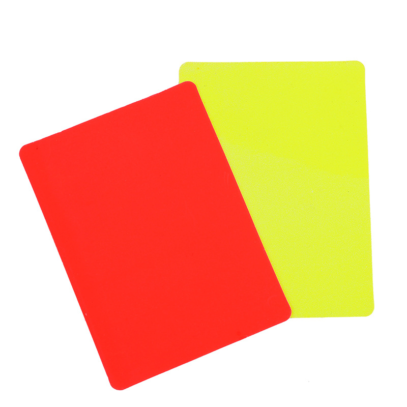 Football referee: Red and yellow cards, yellow and red cards, paper, pencil, leather case. The referee records and penalizes the yellow and red cards Application Scenario