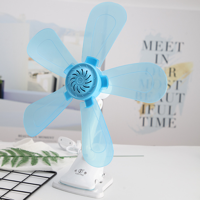 Green five-blade air circulation fan, small electric fan, household silent and energy-saving circulation fan Specification image