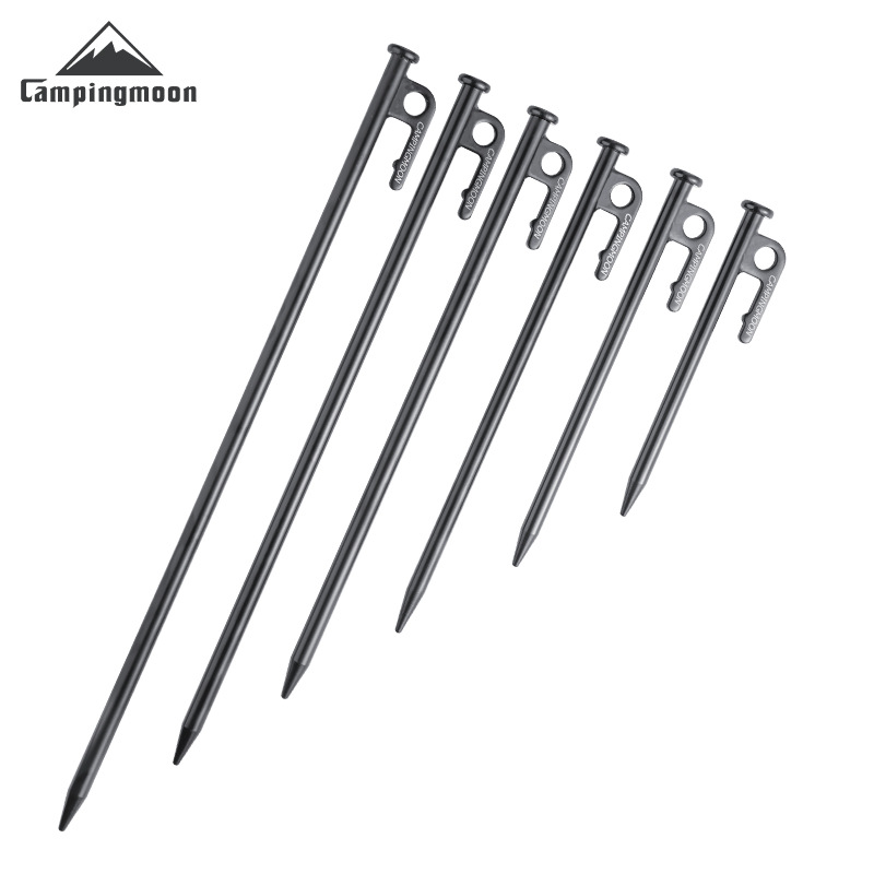 Koman T series high-carbon steel electrophoretic anti-rust tent nail fixing rods, canopy nails, camping nails, camping ground nails Item Picture
