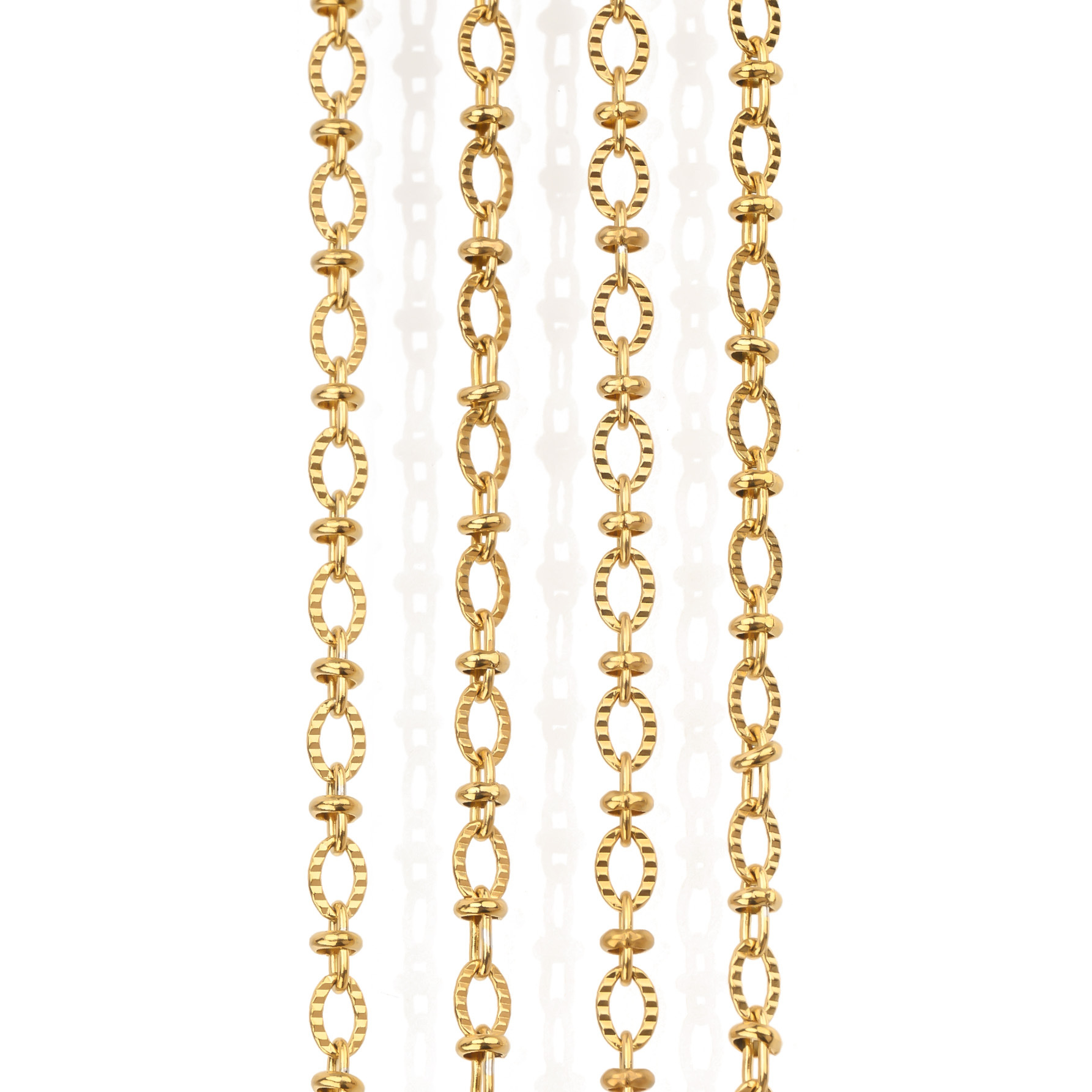 Stainless steel jewelry necklace, plain chain, bare chain, bracelet, Korean chain, cross chain, O-shaped chain