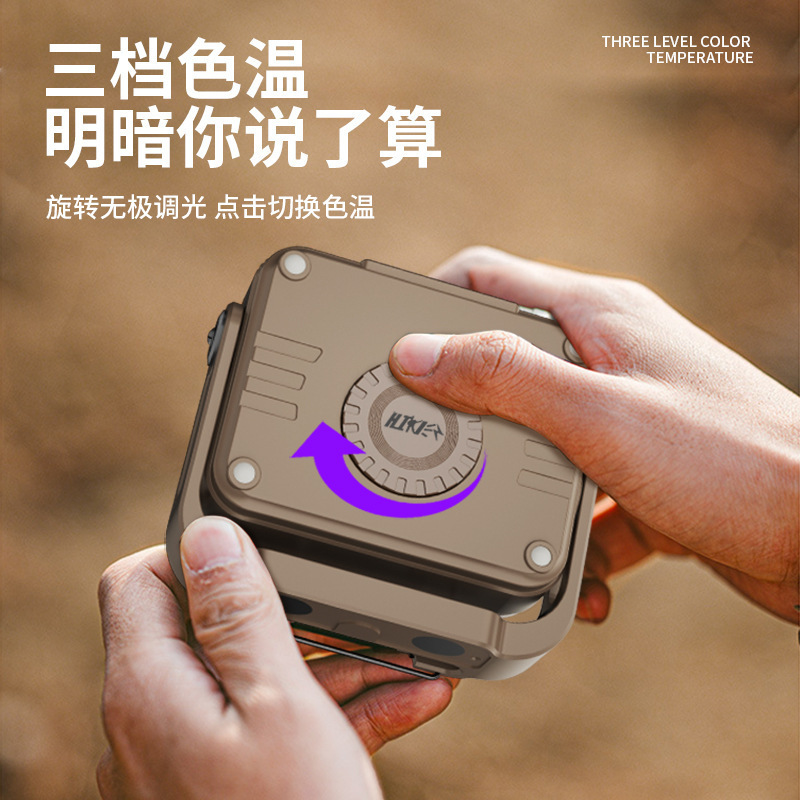 跨境批发野营灯磁吸露营灯帐篷灯可充电户外手电筒照明挂灯应急充电宝细节图