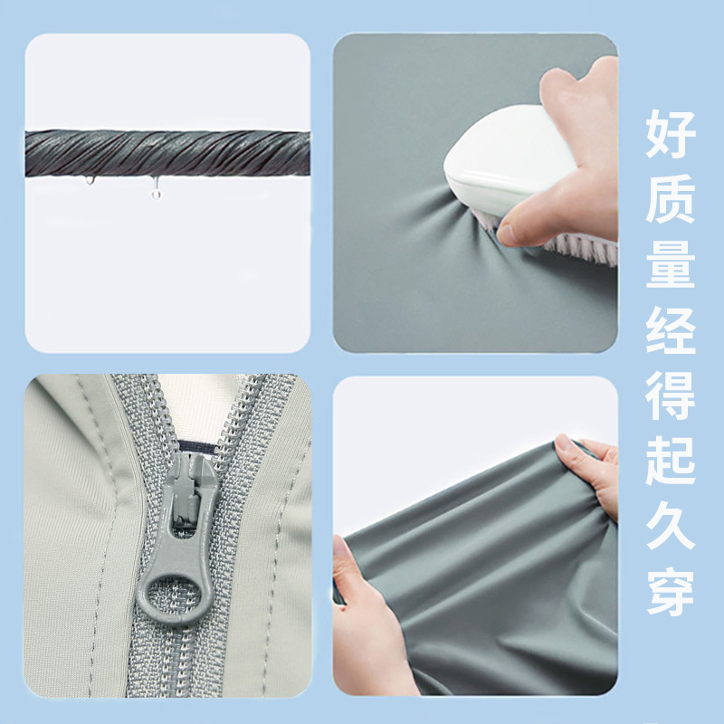 Outdoor short sun-protective clothing made of natural gauze, women's summer UV protection hooded sun-protective clothing, men's and women's beach fishing sun-protective shirts Specification image