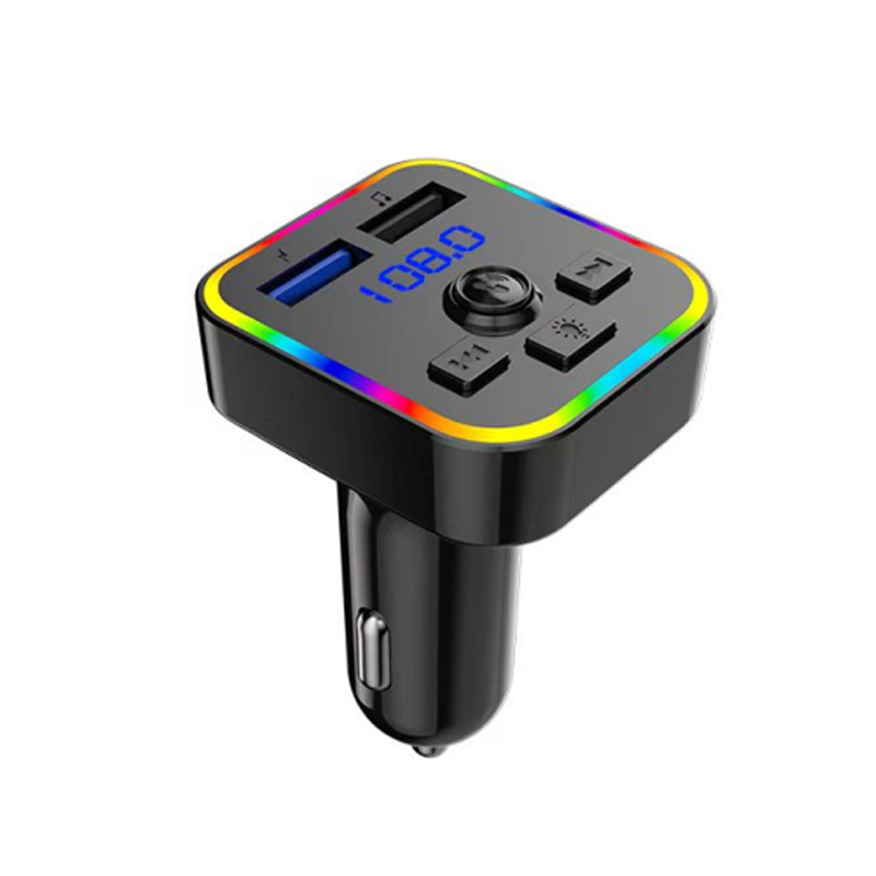 佩沃新款七彩灯车载蓝牙播放器多功能汽车mp3播放充电器USB发射器