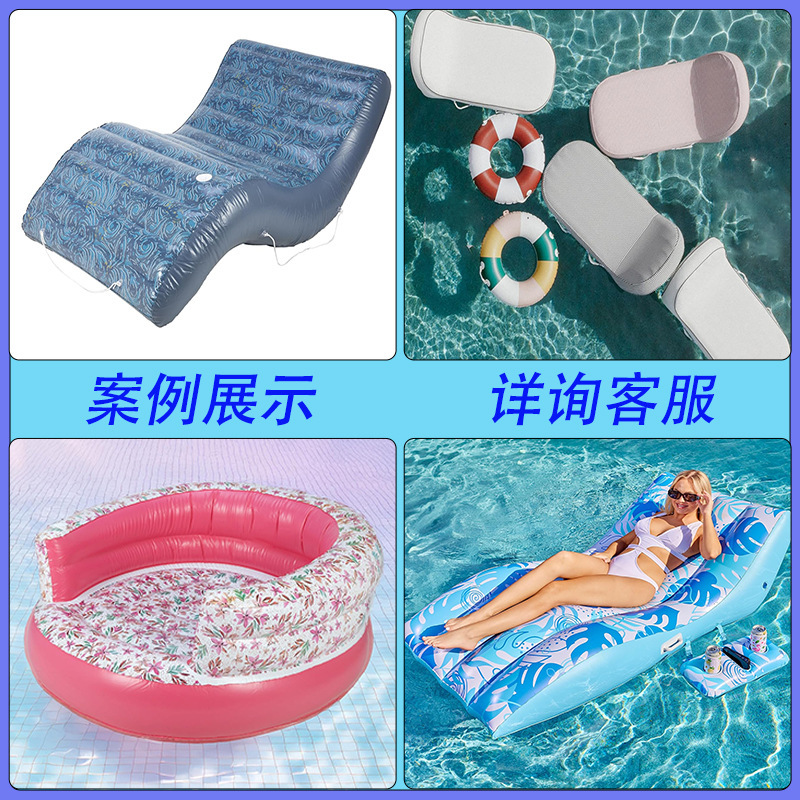 Customized inflatable lazy sofa for cross-border swimming pool, water-based inflatable backrest lounge chair with cup seat and floating hole float float Specification image