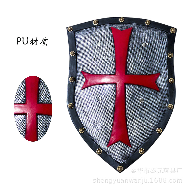 New Ancient Roman warrior Crusader shield cosplay adult prop PU round knight children's toy cross shield