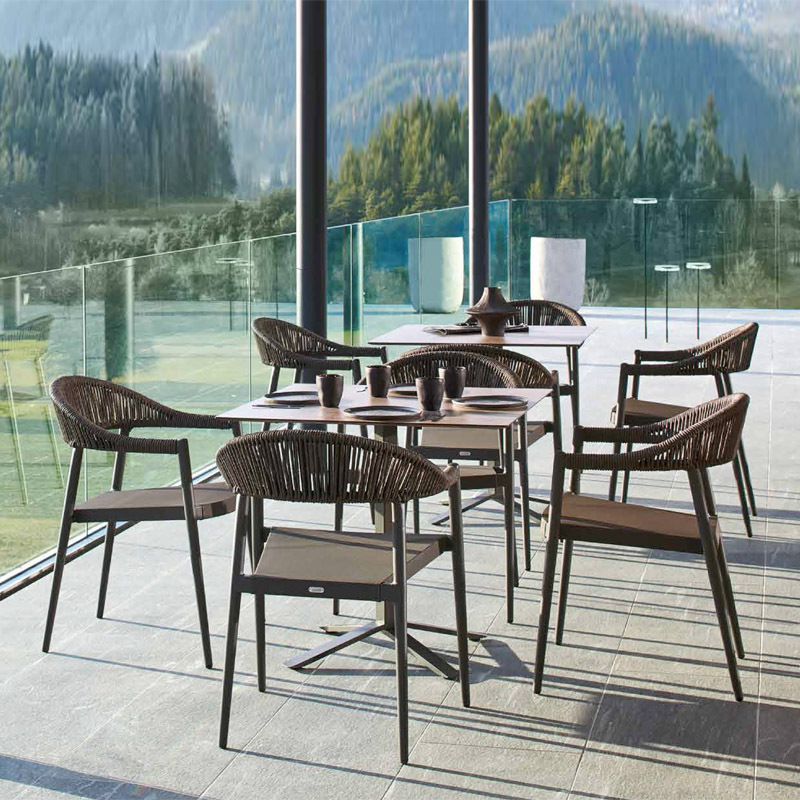 Courtyard, outdoor rattan chairs, rattan woven chairs, restaurant, aluminum alloy, indoor and outdoor terraces, balconies, villas, hotels, homestays, gardens details Picture