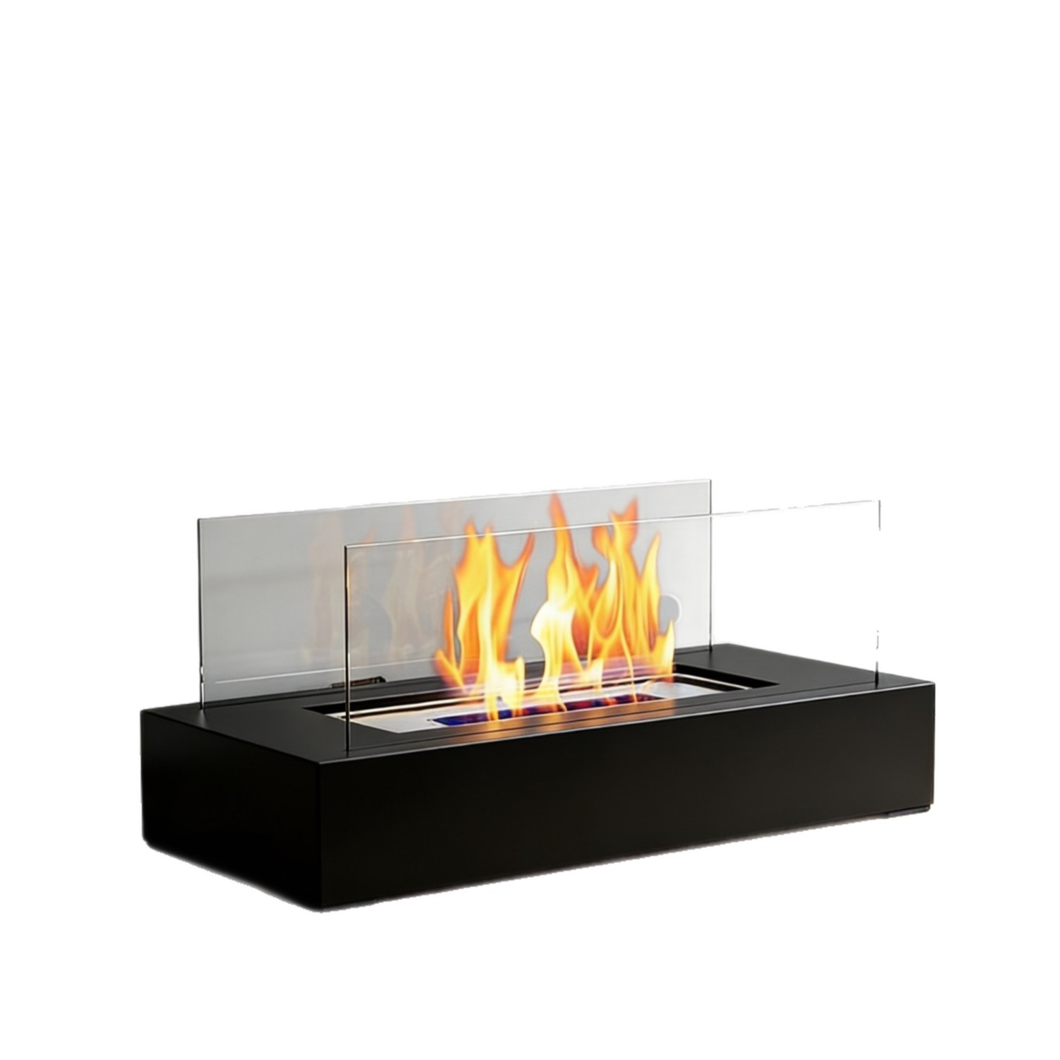 Cross-border best-selling rectangular desktop real fire alcohol fireplace, ambient fire basin, home indoor and outdoor courtyard heater Item Picture
