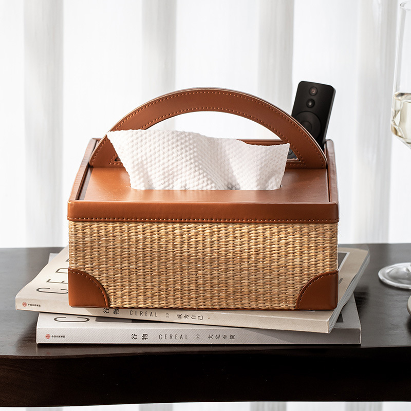 Multi-functional tissue box, high appearance level in the living room, light luxury home homestay, creative tissue storage box, remote control tissue box Specification image