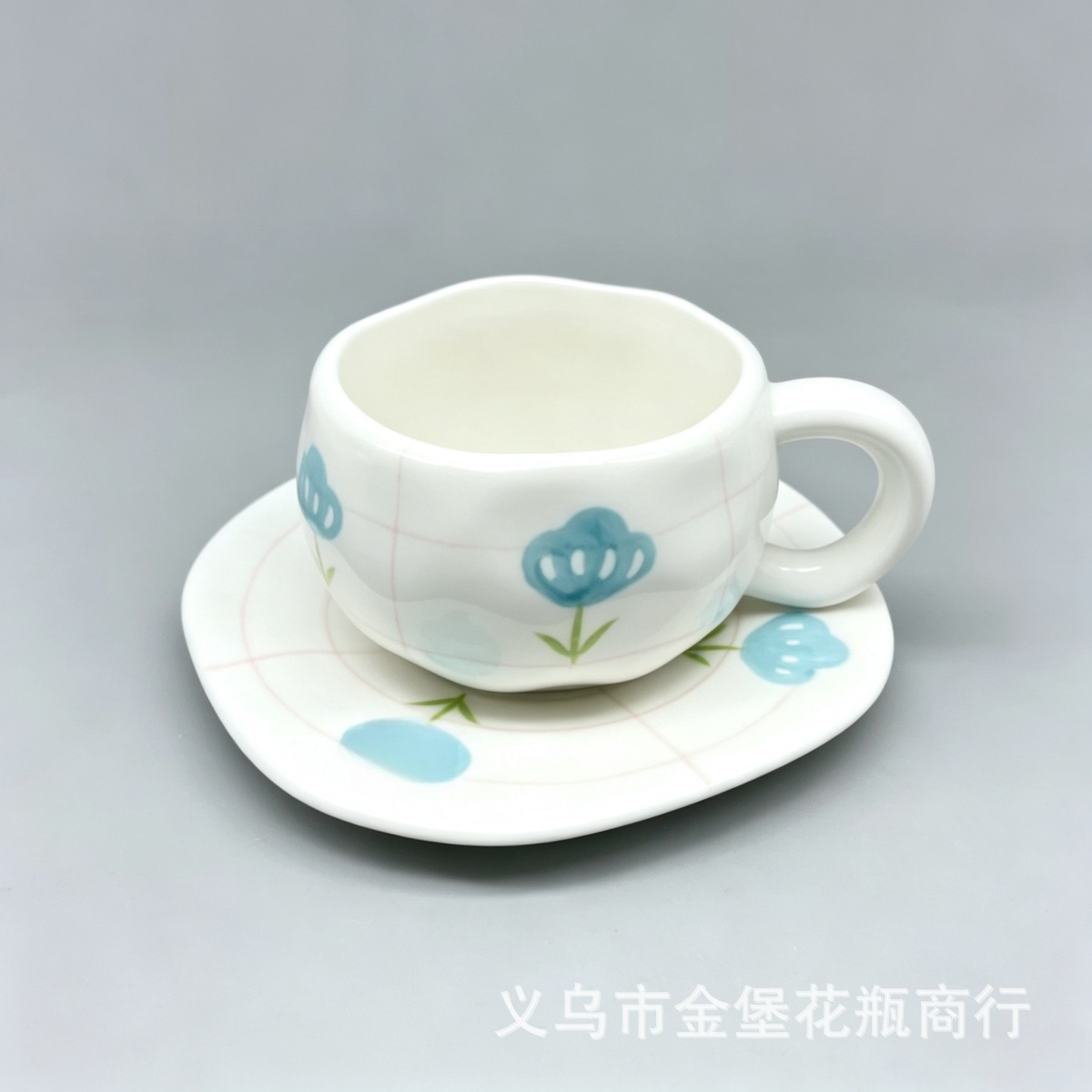 Light luxury gold-edge floral ceramic coffee cup, high appearance level water cup for girls, gift and souvenir, ceramic cup manufacturer Application Scenario